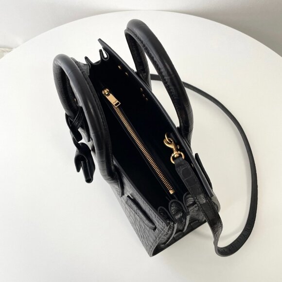 Saint Laurent Small Sac de Jour in Crocodile Embossed Leather - Picture 3 of 5